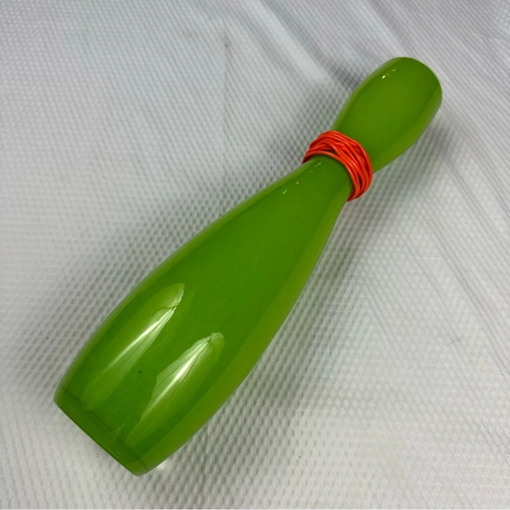Bohemian Czech Rony Plesl tall Hourglass Glass Vase - Picture 2 of 8